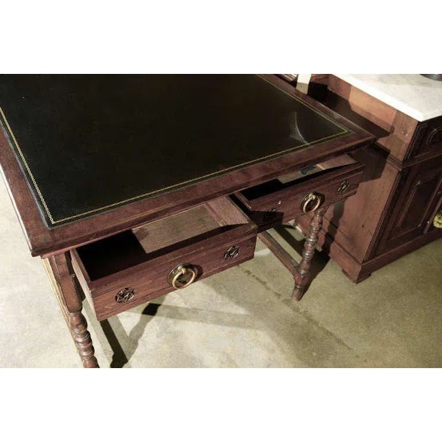 Antique English Partners Counting Desk For Sale In Los Angeles - Image 6 of 10