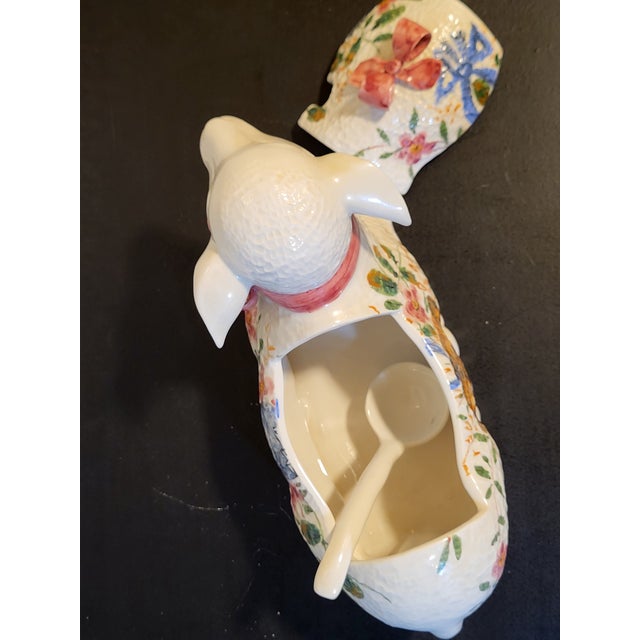 1970s Italian Ceramic Lamb Tureen For Sale - Image 9 of 18