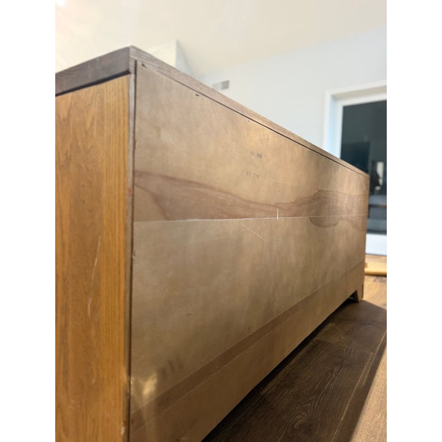 Vintage Russell Wright for Conant Ball Mid Century Modern Oak Dresser / Sideboard / Credenza With Mirrors For Sale - Image 6 of 12