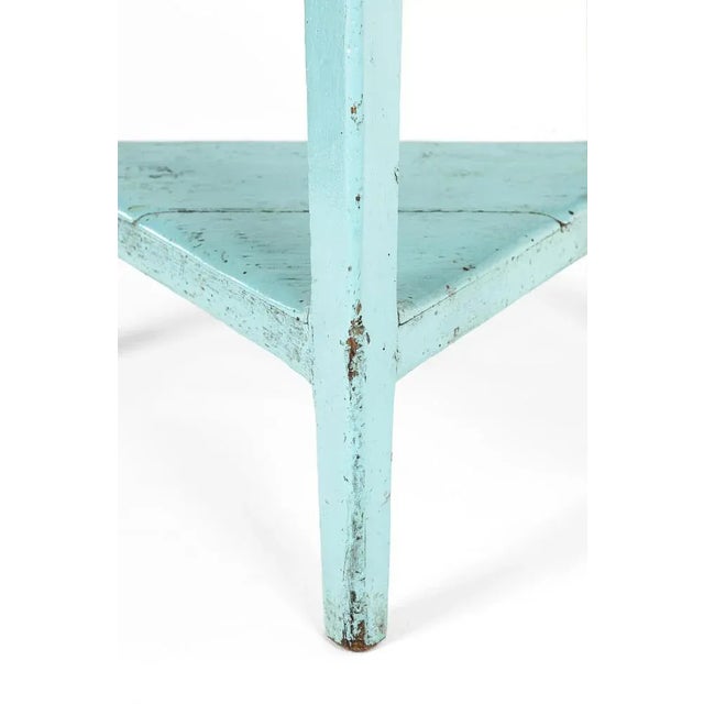 Large Welsh Cricket Table in Blue Paint For Sale - Image 9 of 12