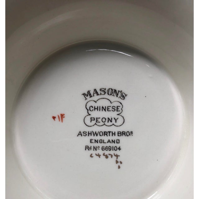 Mason's Ironstone English "Chinese Peony" Floral Chinoiserie Dessert Tazza For Sale - Image 9 of 10