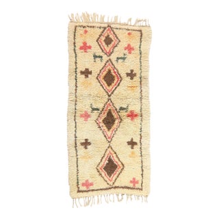 Vintage Azilal Moroccan Rug, 03'00 X 06'04 For Sale