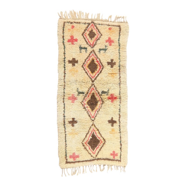 Vintage Azilal Moroccan Rug, 03'00 X 06'04 For Sale