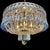 Italian Ceiling Lamp with Blue and Transparent Crystals with Four Lights, 1960 For Sale - Image 9 of 10
