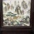 Asian Large Vintage Hardwood Table Screen, Painted Porcelain Jiangnan Scene For Sale - Image 3 of 10
