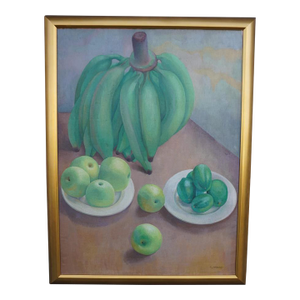 1930s Still Life of Fruit by Francisco Dosamantes, Oil on Canvas