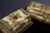 Vintage pair of Jewelry boxes is an original decorative object realized in the mid-20th century. Original mixed media:...