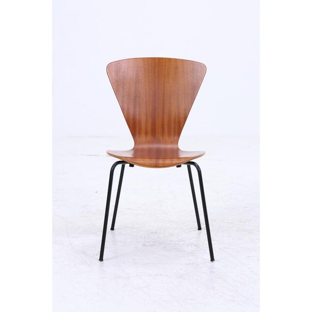 Mid-Century Teak Plywood Chairs, Set of 4 For Sale - Image 4 of 13