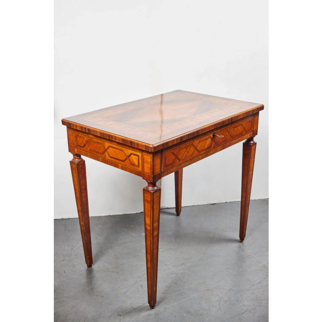 Wood Petite, 19th Century Veneered Desk For Sale - Image 7 of 8