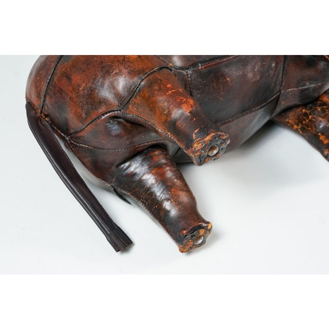 Leather Rhinoceros Ottoman by Dimitri Omersa for Omersa, United Kingdom, 1960s For Sale - Image 13 of 18