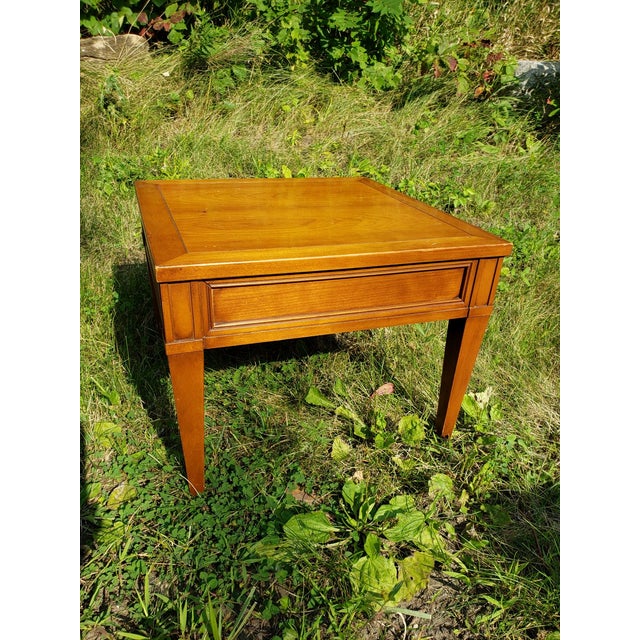 1960s Mid-Century Modern Wood Side End Table For Sale - Image 4 of 5