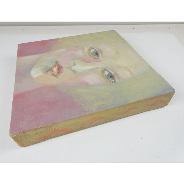 Contemporary 1995 Modernist Female Portrait Painting For Sale - Image 3 of 3