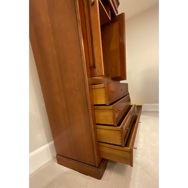 French Vintage Grange Cherrywood Armoire For Sale - Image 3 of 7