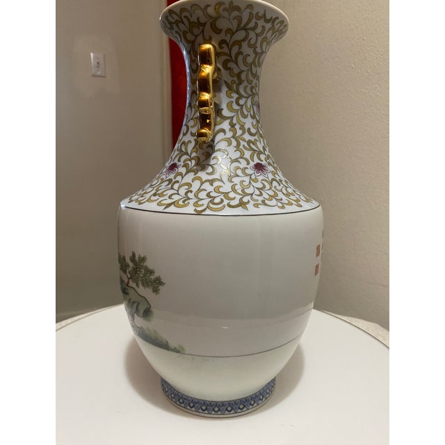 Late 20th Century A Chinese Famille Rose Porcelain Vase Possibly Depicting the Eight Immortals. For Sale - Image 5 of 8