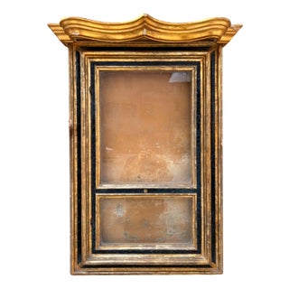 Aedicule Shrine with Carved and Gilded Frames and Lapis Lazuli Lacquer, Central Italy, Mid-17th Century For Sale