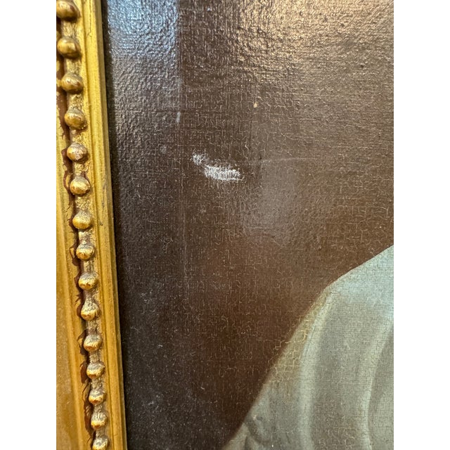 Pair of European Portrait Paintings, Mother & Daughter, Late 19th Century For Sale - Image 11 of 16