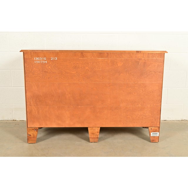 Ethan Allen French Provincial Louis XV Carved Solid Maple Sideboard or Bar Cabinet For Sale - Image 15 of 17