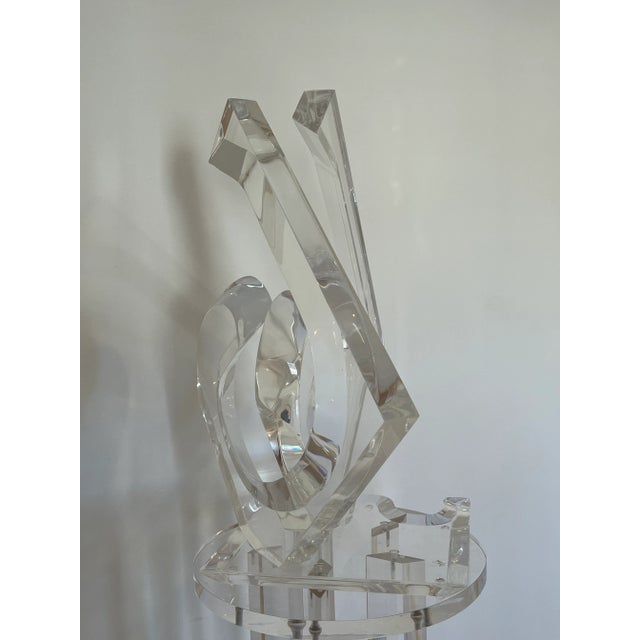 Plastic 1970s Abstract Lucite Sculpture by Van Teal For Sale - Image 7 of 10