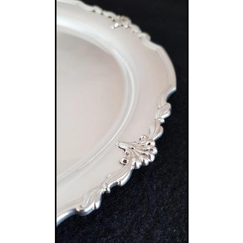 Elizabeth II Sterling Silver Salver from James Dixon & Sons, 1998 For Sale - Image 9 of 18