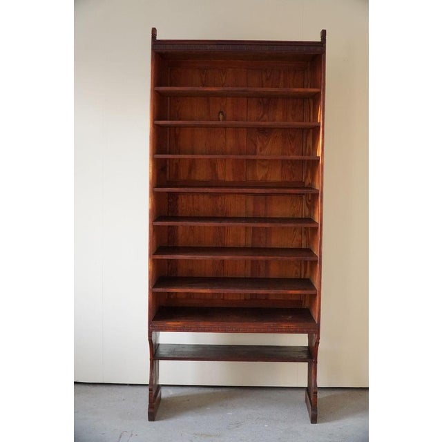 Rud Rasmussen Modern Danish Oregon Pine Bookcase attributed to Rud. Rasmussen by Martin Nyrop, 1905 For Sale - Image 4 of 18