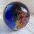 Large 10 Lbs. Studio Art Glass Sphere Controlled Bubble Orb Murano Style Decor Rainbow Paper Weight For Sale - Image 10 of 13