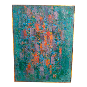 Mid Century Oil Painting George Constant Art Abstract Expressionism Large 40x30"