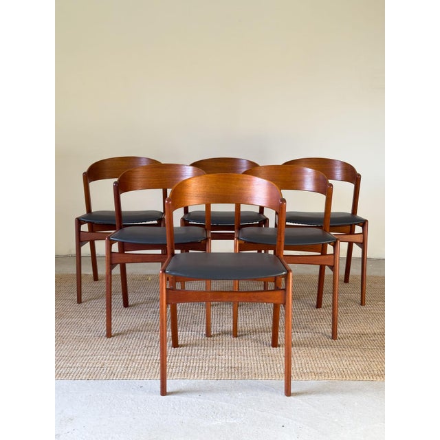 Danish Teak Dining Chairs attributed to Erik Kirkegaard for Høng Stole, 1960s, Set of 6 For Sale - Image 12 of 18