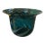 1980s Modern Hand-Blown Green and Gray Murano Glass Vase by Venini For Sale
