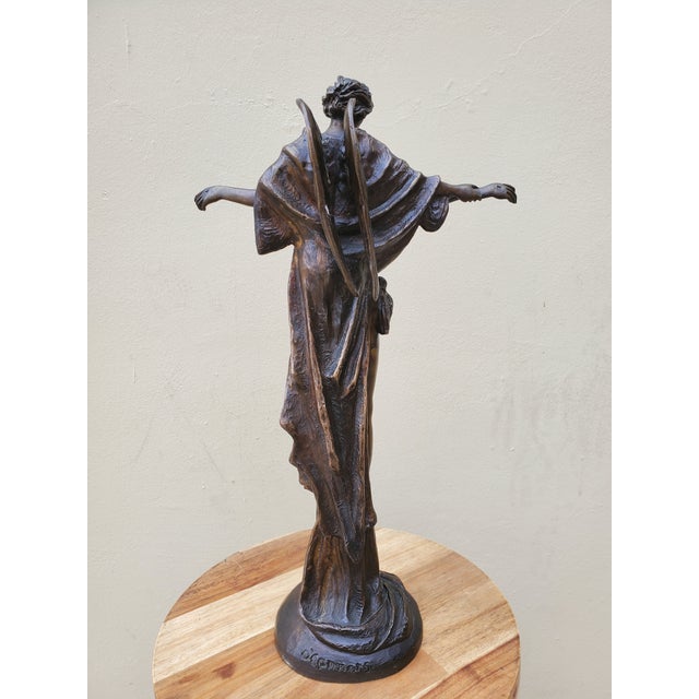 Bronze 1980s Jesus Ascending Bronze Staute For Sale - Image 8 of 13