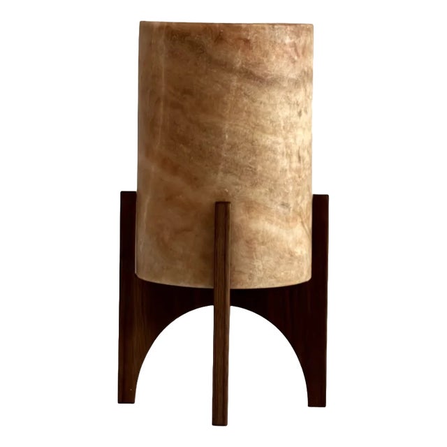 Comet No. 0206 Hand-Carved Alabaster Table Lamp by Material Lights For Sale