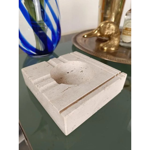 Mid-Century Travertine Ashtray in the style of Fratelli Mannelli, Italy, 1970s For Sale - Image 6 of 11