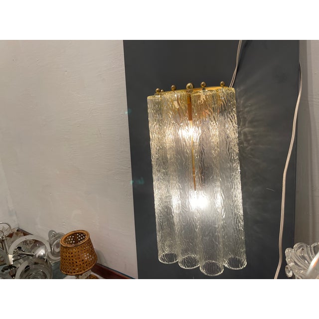Italian Tube Wall Sconces in Murano Glass, 1980s, Set of 2 For Sale - Image 4 of 8