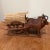 Japanese Late 19th Century Japanese Carved Wooden Ox Oxen Drawn Tumbril Cart Sculpture For Sale - Image 3 of 12