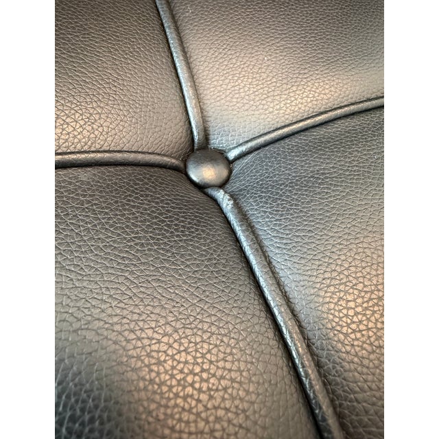 Knoll Barcelona Chair - Acqua Leather - 2025 - Black - Like New For Sale In New York - Image 6 of 6