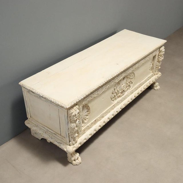 Neorenaissance Style Carved and Painted Chest For Sale - Image 12 of 15