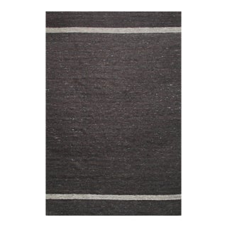 8x10 Violet Artistic Brown Kilim Open Field Modern Flatweave Wool Carpet Rug For Sale