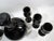 1970s 1970s Midcentury All Black Glass Wine Decanter & Goblets Set- 7 Pieces For Sale - Image 5 of 9