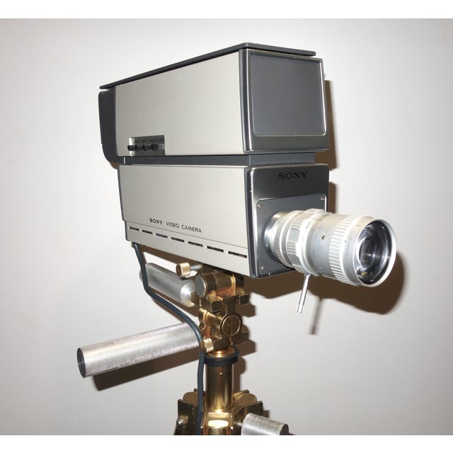 Sony Vidicon Industrial Studio Video Camera With Tripod, Circa 1969