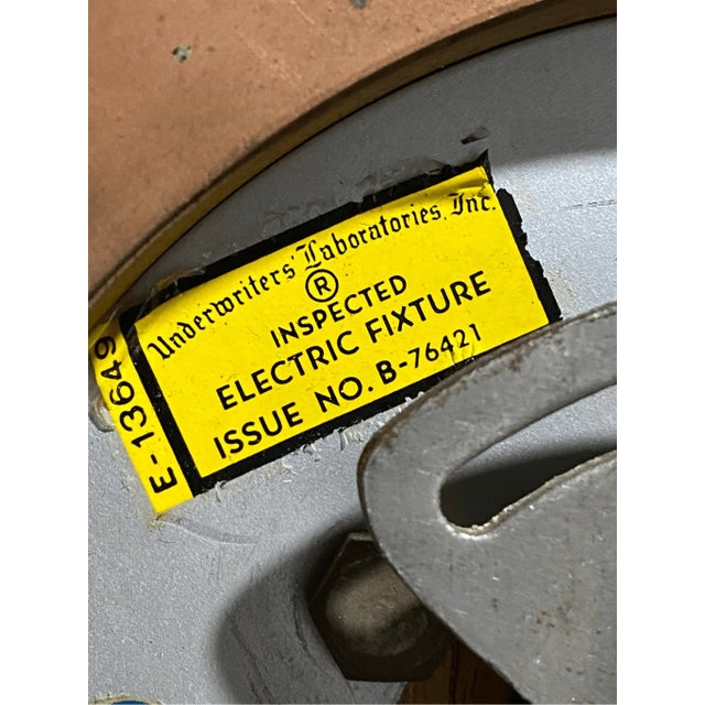 Mid 20th Century Mid 20th Century Art Deco Modern Double Wall Sconce Metal and Brass Union Made For Sale - Image 5 of 6