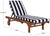 Newport Chaise Lounge, Navy Stripe For Sale In Philadelphia - Image 6 of 13
