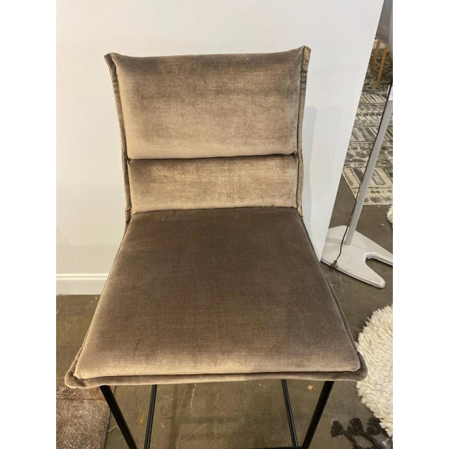 2020s Collector Jeeves Counter Stool in JF Fabrics Bordeaux For Sale - Image 5 of 5