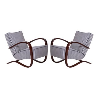 Art Deco Lounge Chairs by J. Halabala for Up Závody, 1930s, Set of 2 For Sale