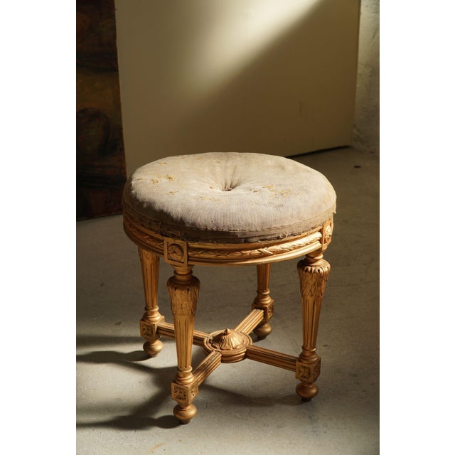 Late 18th Century Gustavian Swedish Round Stool For Sale - Image 3 of 14