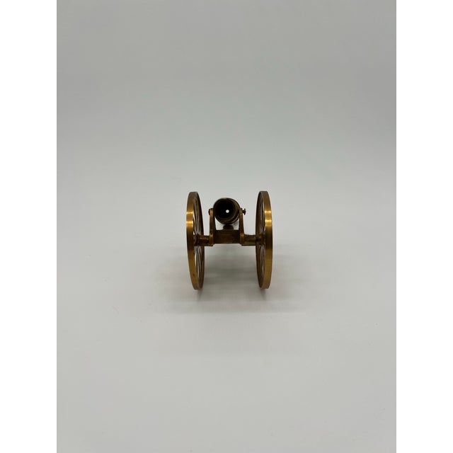 Mid Century Brass Cannon For Sale - Image 9 of 9