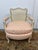Design Plus Gallery presents a French Provincial Bergere Chair with Cream, Peach and Gold Accents. This sweet little chair...