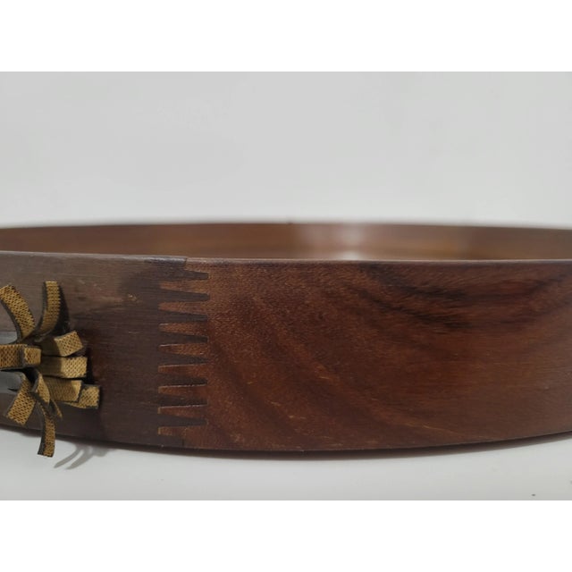 1960s Danish Modern Teak Wall Mirror Attrib. To Luxus For Sale - Image 6 of 9