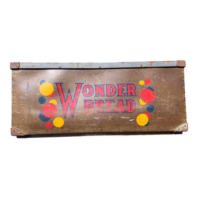 Vintage Wonder Bread Delivery Box Industrial Chairish