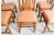 Vintage Bamboo Chairs with Peach-Colored Upholstered Seats, Set of 6 For Sale - Image 6 of 10