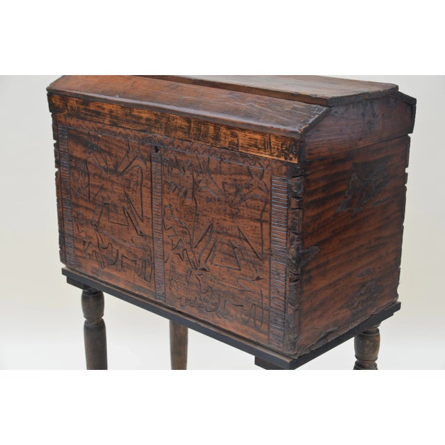 Spanish Colonial Wood Carved Chest For Sale In Los Angeles - Image 6 of 10