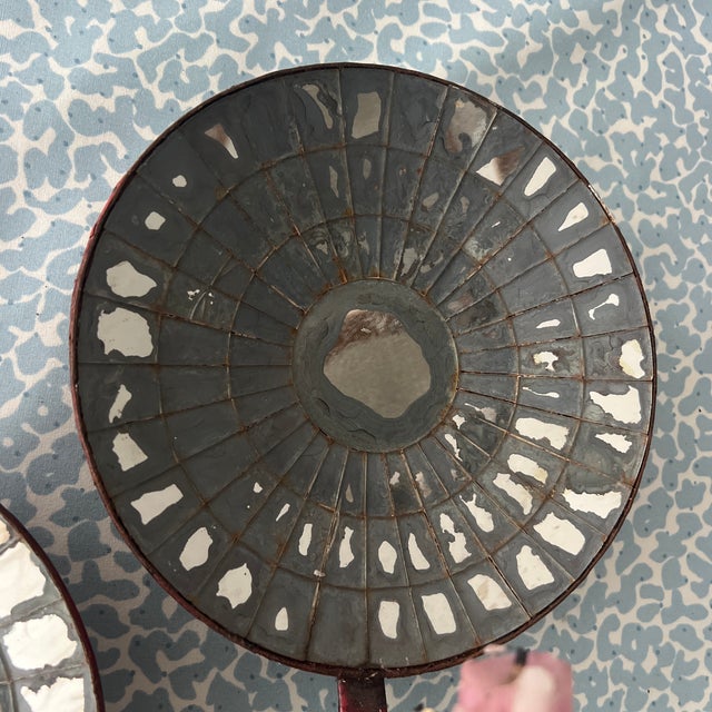 Vintage Spider Web Mirrored Wall Candle Sconces- A Pair For Sale In New York - Image 6 of 7